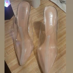Ladies clear wedge heels